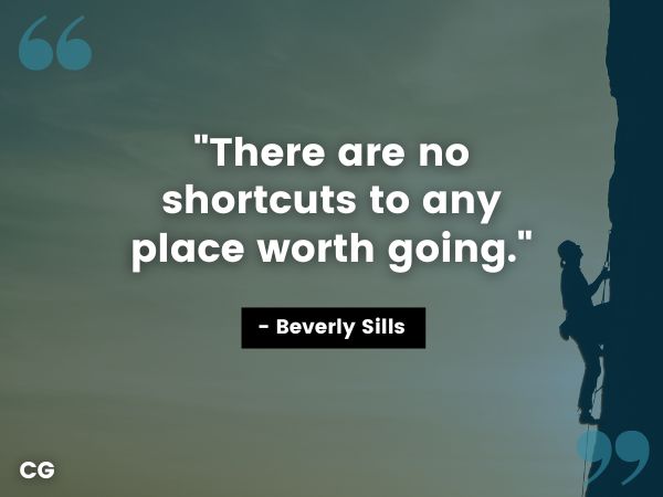no shortcuts to success quote