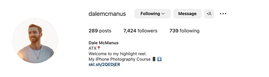 photography profile Instagram bio