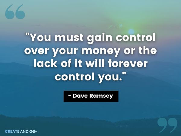 Dave Ramsey money control quote