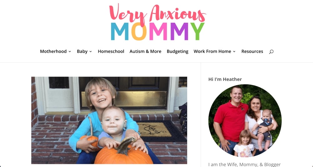 Very Anxious Mommy website