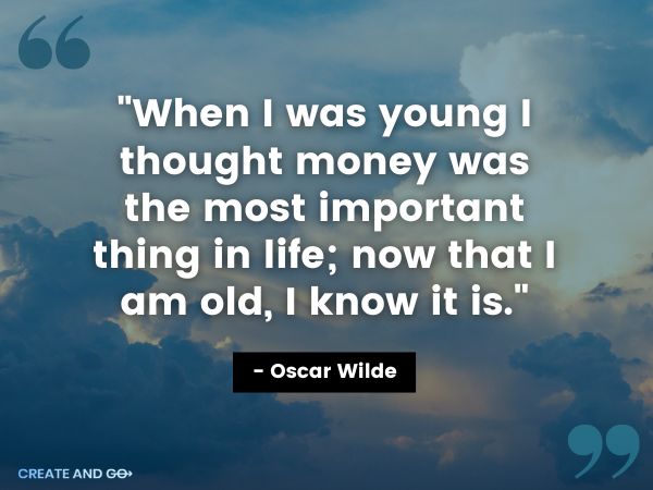 funny money quote by Oscar Wilde