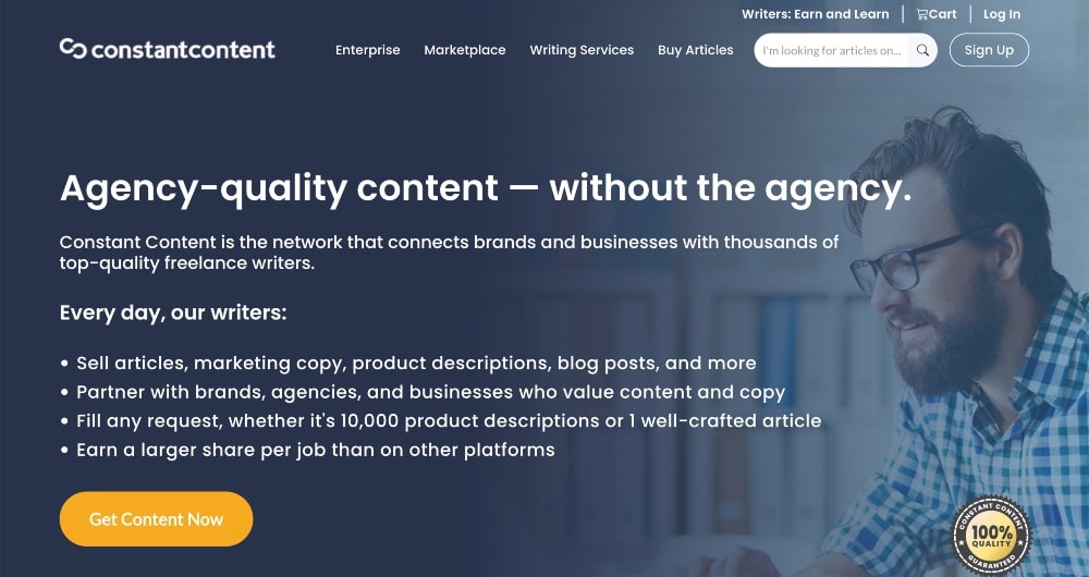 Constant Content website screenshot