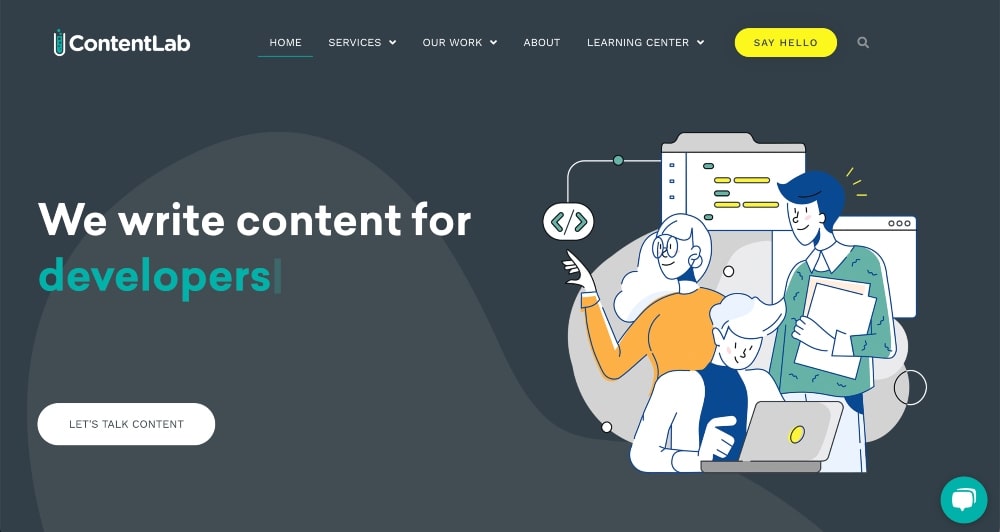 ContentLab website screenshot