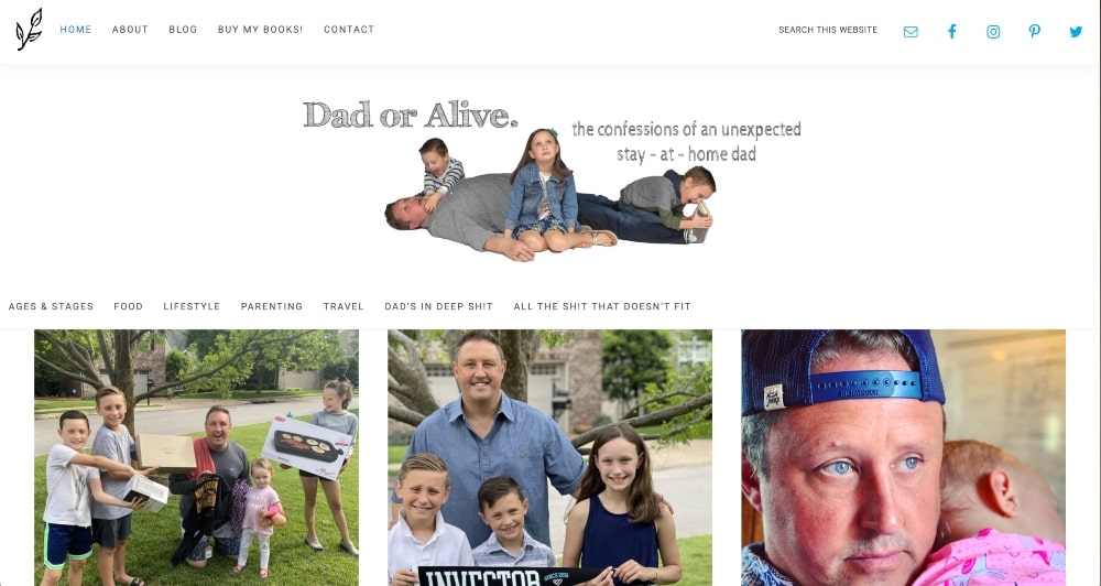 Dad or Alive website screenshot