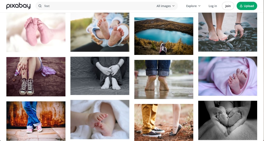feet pictures on stock photo sites
