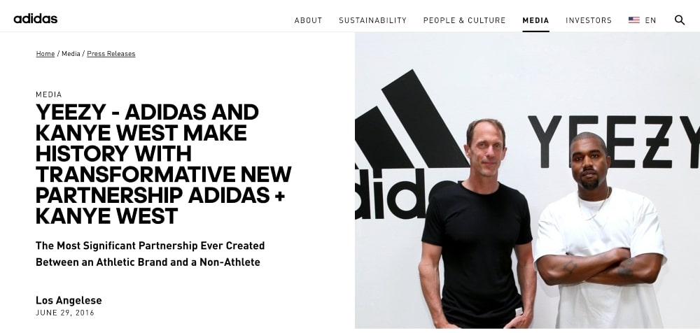 Adidas Yeezy collaboration
