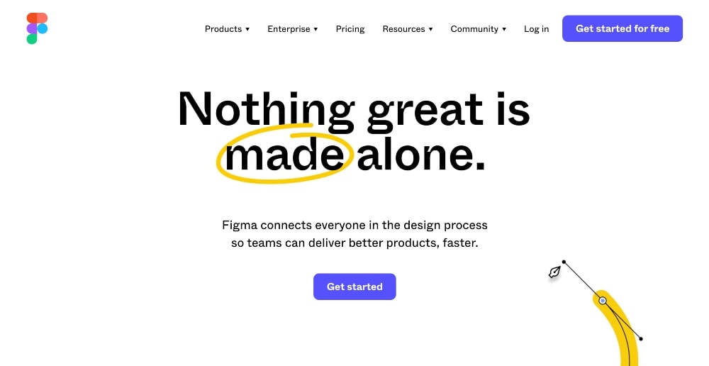 screenshot of Figma website