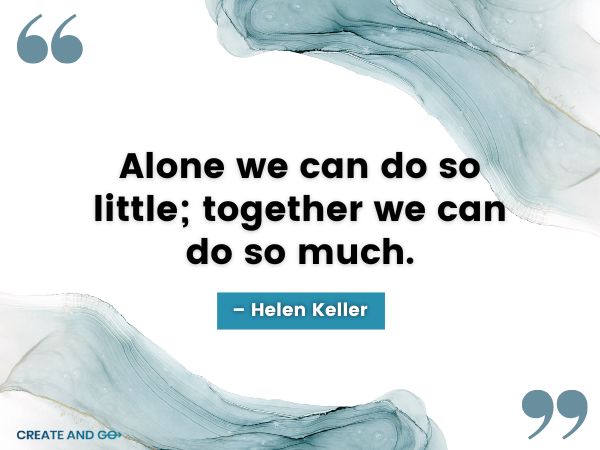 Helen Keller together quote