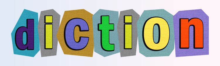 colorful letters spelling diction