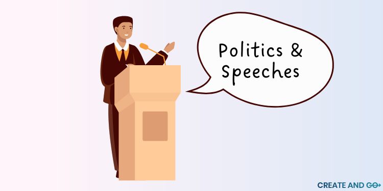 politics and speeches graphic