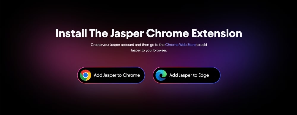 Jasper AI browser extension screenshot