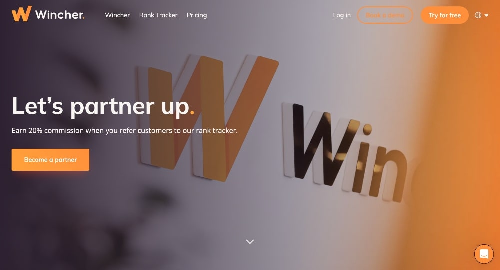 Wincher affiliate program screenshot