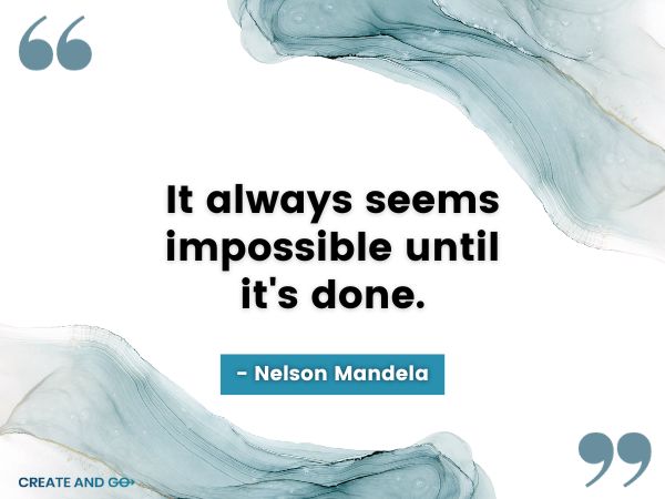 Nelson Mandela mindset quote