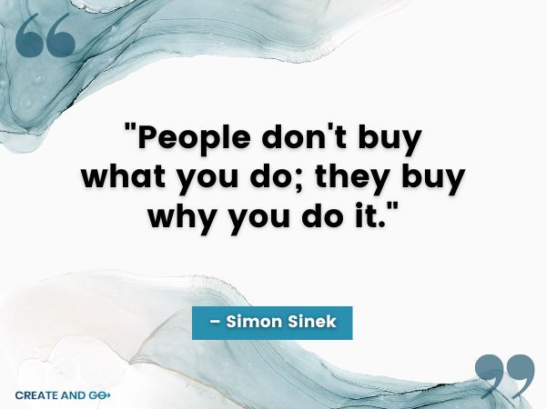 Simon Sinek marketing quote