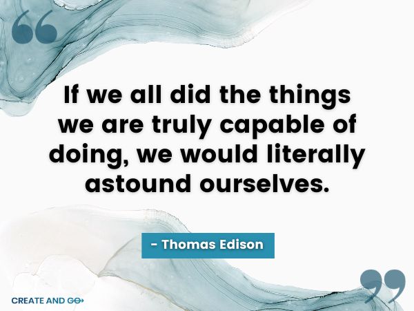 Thomas Edison mindset quote