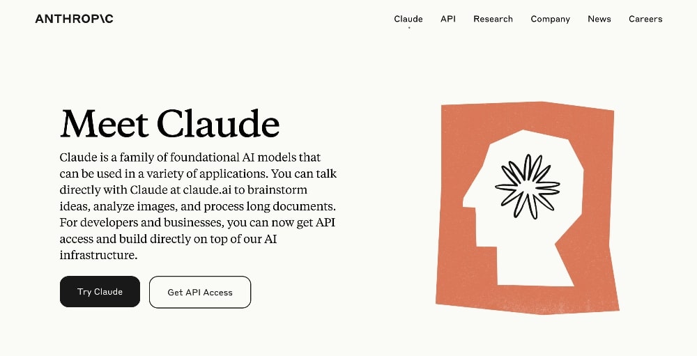 Claude homepage screenshot