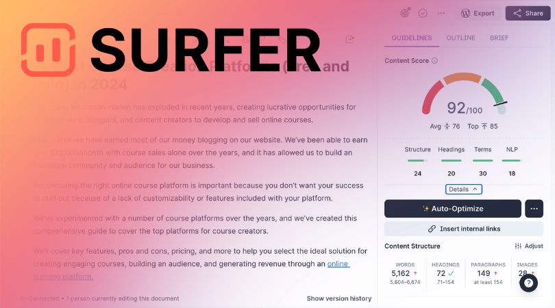 Surfer SEO Review featured