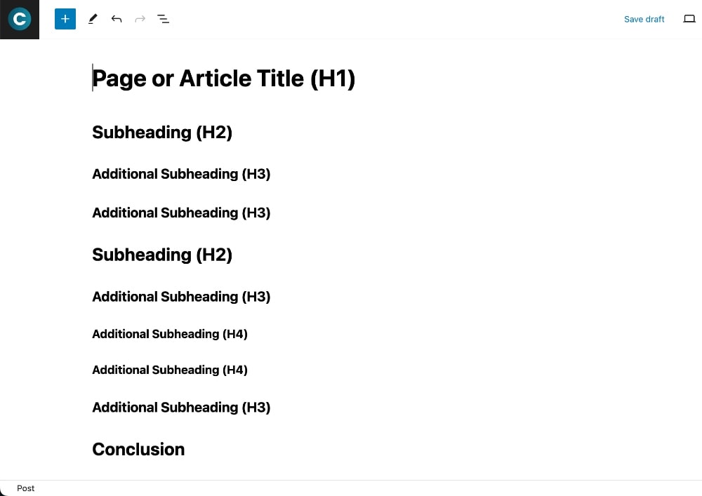 headings and subheadings examples screenshot