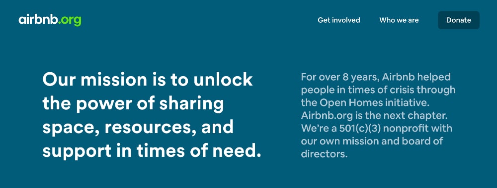 Airbnb mission statement