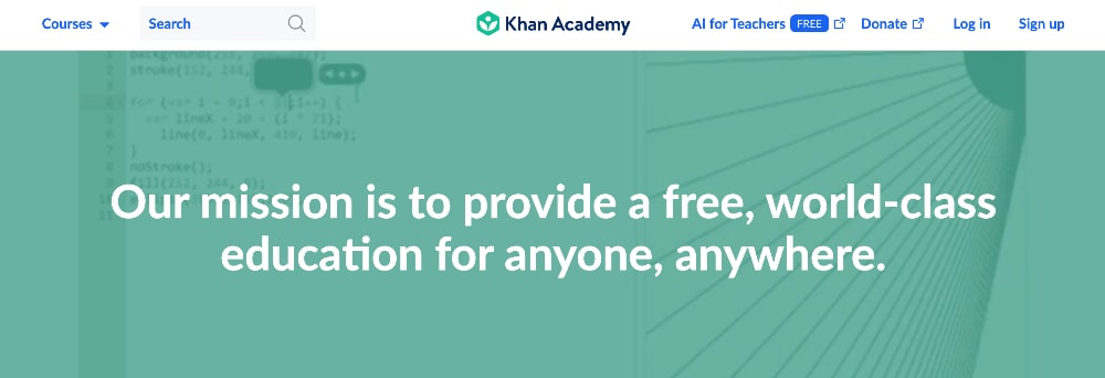 Khan Academy mission statement