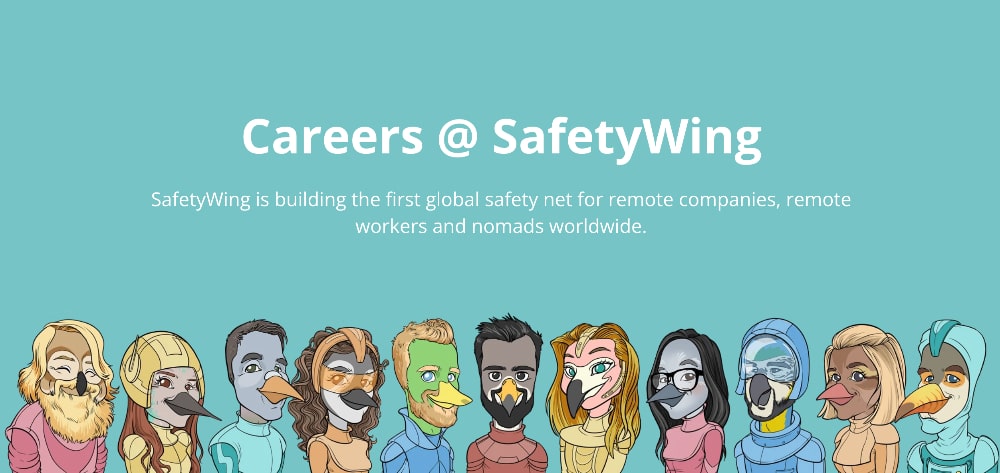 SafetyWing career page with mission