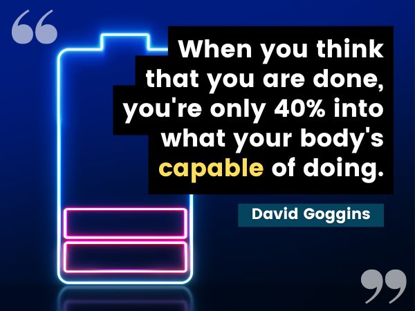 David Goggins quote about what you're capable of doing