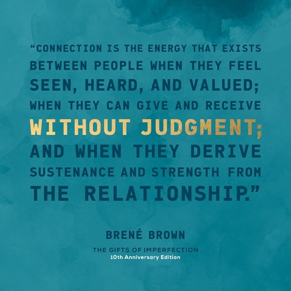 Brené Brown quote about connection