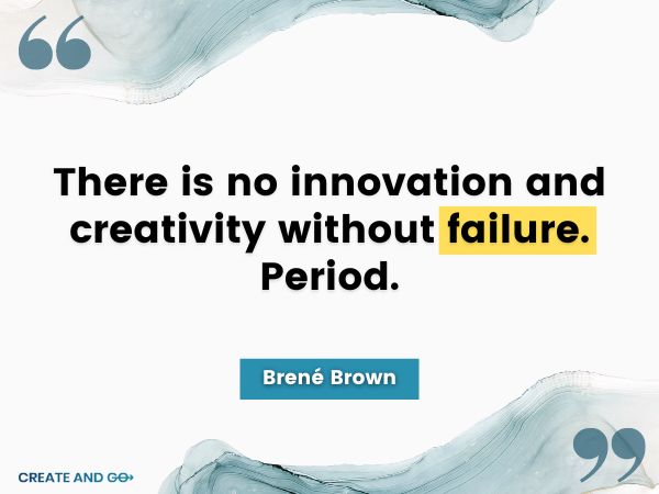 Brené Brown quote about failure