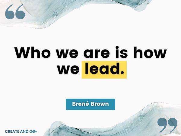 Brené Brown quote about leadership