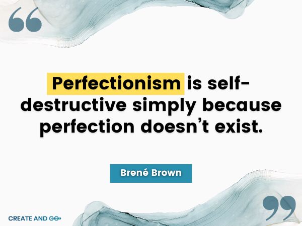 Brené Brown quote about perfection