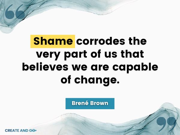 Brené Brown quote about shame