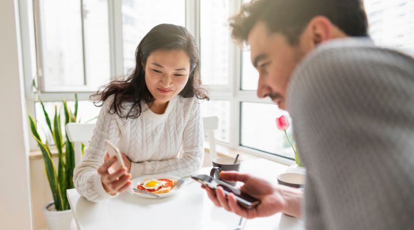 happy couple on instagram